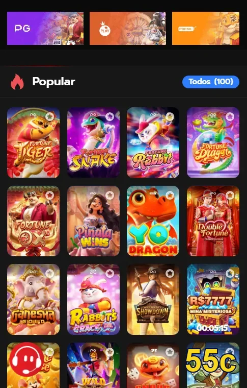 Jogador em dispositivo móvel acessando cassino 55c